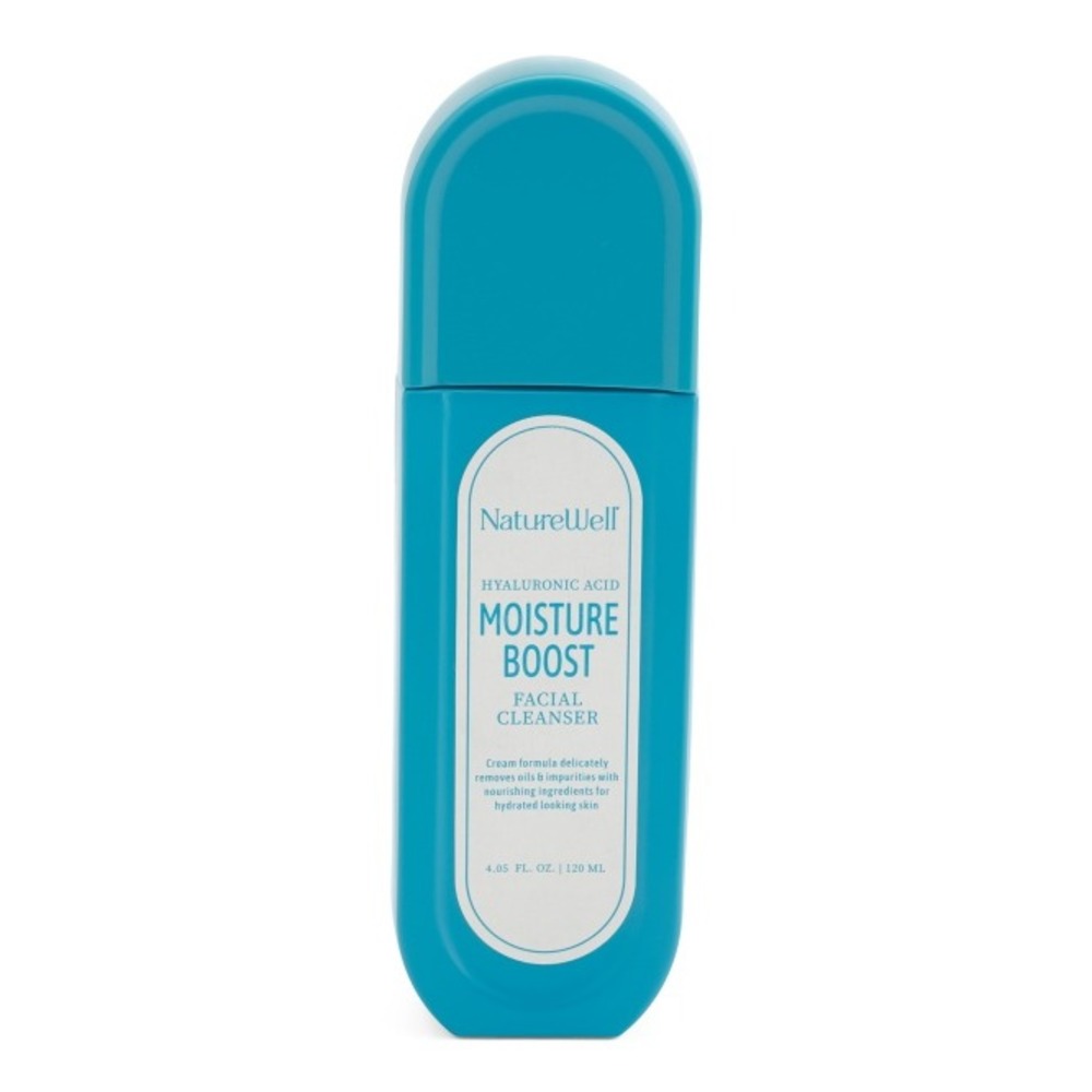 NEW NatureWell Hyaluronic Acid Moisture Boost Facial Cleanser Unisex 4.05oz Blue